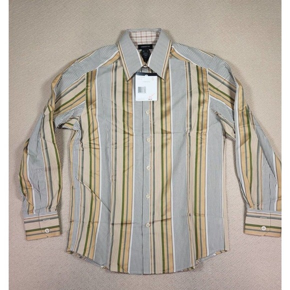 Claiborne Other - Claiborne Shirt Mens Small S‎ Modern Cotton Button Up Striped Collared NWT